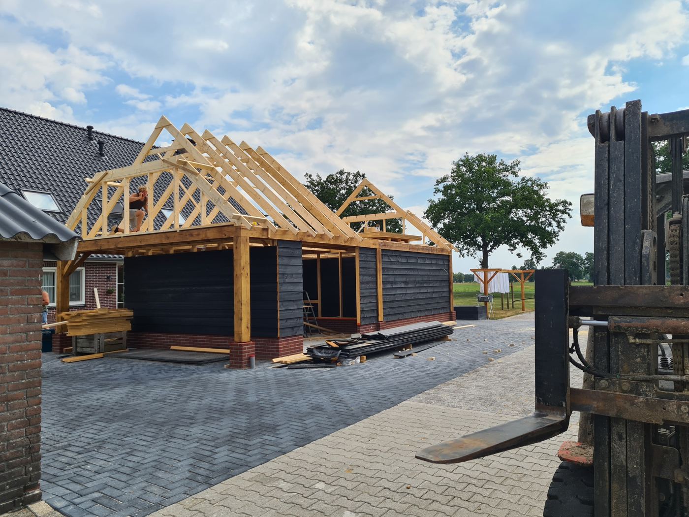 Kapconstructie van de zijkant gezien